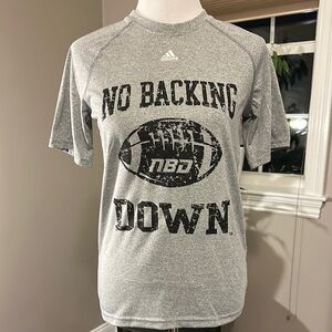 Adidas Gray Short Sleeve Tee with Bold Graphic